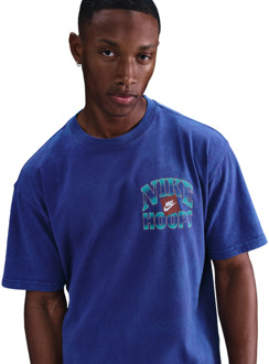 Nike Max 90 T-shirts Heren - Blauw - Maat L - Katoen Jersey Blue