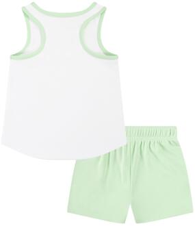 Nike Meisjes Happy Camper Mesh Top & Billen Set (Groen/Wit) - 5J / 110cm