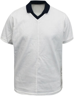 Nike Meisjes Katoenen T-shirt met korte mouwen in wit marineblauw 421390 100 A78E - maat M