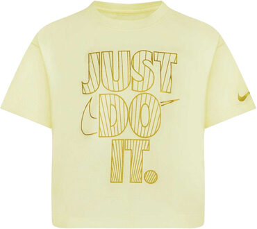 Nike Meisjes Shine Boxy T-Shirt (Crème) - maat 3-4J / 98-104cm