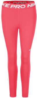 Nike Mid-Rise Mesh-Paneled Tight Dames-Lichtrood,Wit - XL