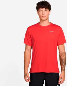 Nike Miler Hardloopshirt Heren lichtrood - XL