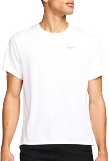 Nike miler hardloopshirt wit heren heren - L