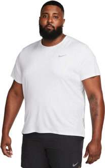 Nike miler hardloopshirt wit heren heren - S