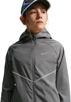 Nike Miler Jassen Kinder - Grijs - Maat 147 - 158 CM - Poly Woven Grey
