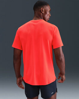 Nike miler men's dri-fit uv ss t-shirt hardloop t-shirt korte mouw zomer heren - Rood - XL