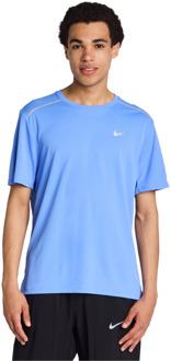 Nike Miler T-shirts Heren - Blauw - Maat L - Poly Jersey Blue