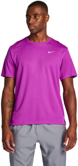 Nike Miler T-shirts Heren - Paars - Maat M - Poly Jersey Purple