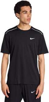 Nike Miler T-shirts Heren - Zwart - Maat XS - Poly Jersey Black