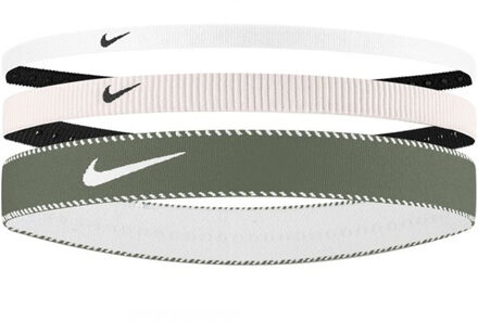 Nike Mixed Flex Classic Hoofdband (Set van 3) (Zacht Roze/Grijs/Wit) - maat Lichtroze