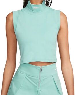 Nike mouwloze mintgroene cropped top Blauw