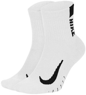 Nike Multiplier Ankle Socks (2-Pack) wit - zwart - L * 42-46