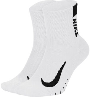 Nike Multiplier Enkelsokken 2-Pack wit - 46-50