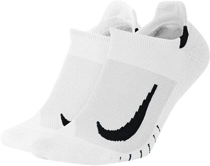 Nike Multiplier No Show Sokken (2-Pack) Senior wit - zwart - M * 38-42