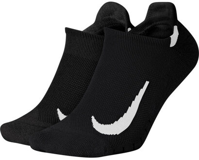 Nike Multiplier No Show Sokken (2-Pack) Senior zwart - wit - 34-38