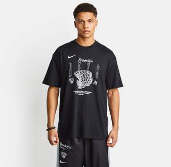 Nike Nba Brooklyn Nets - Heren T-shirts Black - L