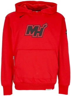 Nike NBA City Edition Courtside Hoodie Nike , Red , Heren - L,M,S
