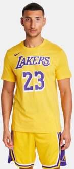 Nike NBA T-shirts Heren - Geel - Maat S - Katoen Jersey Yellow