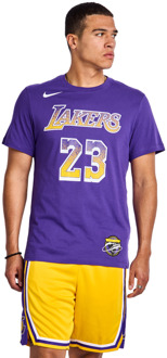 Nike NBA T-shirts Heren - Paars - Maat L - Katoen Jersey Purple