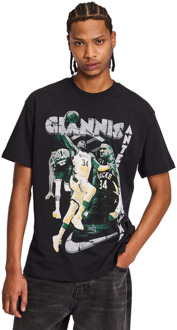 Nike NBA T-shirts Heren - Zwart - Maat L Black