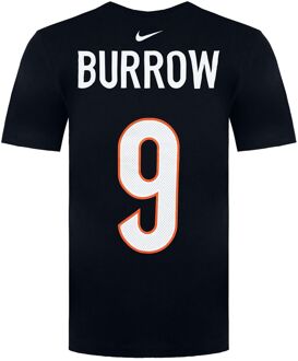 Nike NFL Cincinnati Bengals 9 Joe Burrow Heren T-shirt - maat 2XL Zwart