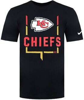 Nike NFL Kansas City Chiefs Legend Goal Post Heren T-shirt Zwart - M