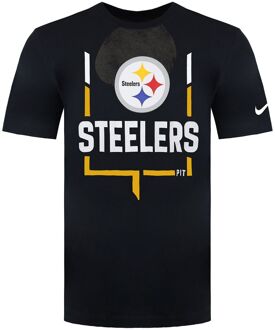 Nike NFL Pittsburgh Steelers Legend Goal Post Heren Zwart T-Shirt - 2XL