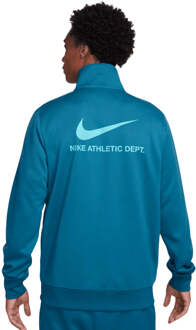 Nike Nike-branding Op De Achterkant Van Een Blauw Trainingsjack Met Rits - L