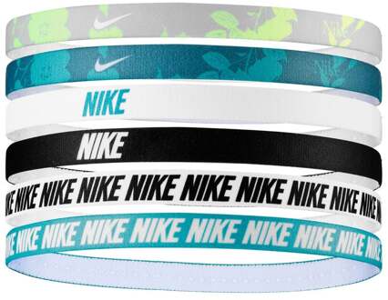 Nike Nike Flex Classic Printed Haarband Verpakking 6 Stuks-Geel,Groen - nosize