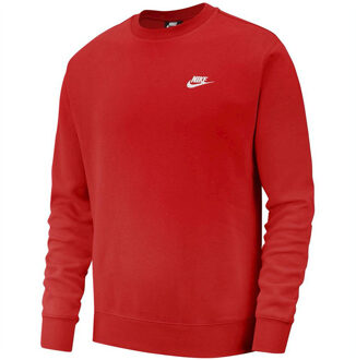 Nike NSW Club Fleece Crew - Rode Sweater Rood - XL