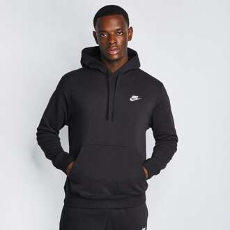 Nike Nsw Club Hoodie Po Bb Heren Sporttrui - Black/Black/(White) - Maat L