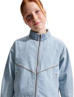 Nike NSW Jassen Kinder - Blauw - Maat 158 - 170 CM - Katoen Keperbinding Blue