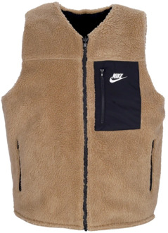 Nike Omkeerbare Winter Vest voor Mannen Nike , Beige , Heren - Xl,S