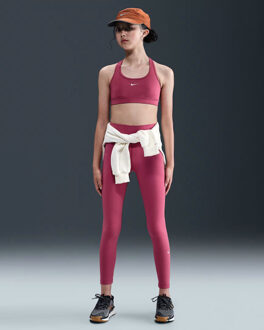 Nike one big kids' (girls') dri-fit tights lange trainingslegging meisjes - Rood