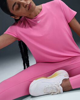 Nike one classic women's dri-fit t-shirt training t-shirt korte mouw dames - Rood - S