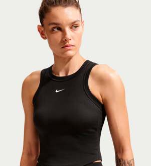 Nike One Fitted Dri-Fit Crop Tanktop Dames zwart - XS,S,M,L