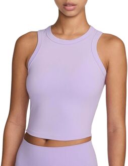 Nike One Fitted Dri-FIT Cropped Tanktop Dames lila - M