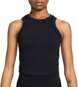 Nike One Fitted Dri-FIT Cropped Tanktop Dames zwart - M