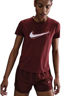 Nike One Swoosh Dri-Fit Sportshirt Dames L/40. Bordeaux