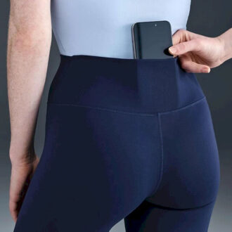 Nike one women's high-waisted full-tight lange trainingslegging dames - Blauw - XS