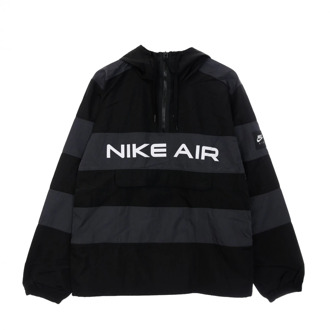 Nike Ongevoerde Anorak Sportjas Nike , Black , Heren - XL