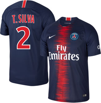 Nike Paris Saint Germain Shirt Thuis 2018-2019 + T.Silva 2 (Fan Style) - XL