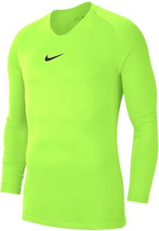 Nike Park Dry First Layer Longsleeve  Thermoshirt - Maat XL  - Mannen - neon geel/zwart