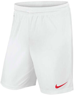 Nike Park II Knit Short Heren  Sportbroek - Maat L  - Mannen - wit/rood
