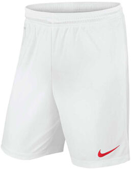 Nike Park II Knit Short Heren  Sportbroek - Maat S  - Mannen - wit/rood