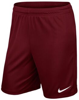 Nike Park II Knit Short Junior  Sportbroek - Maat 140  - Unisex - donker rood