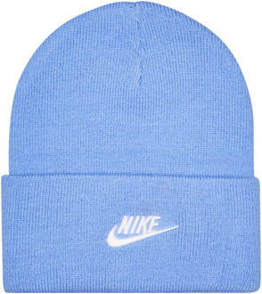 Nike Peak Winter mutzen Unisex - Blauw - One Size - Wol Blue