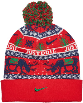 Nike Peak Winter mutzen Unisex - Rood - One Size - Wol Red