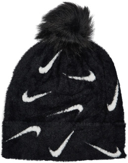 Nike Peak Winter mutzen Unisex - Zwart - One Size - Wol Black