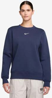 Nike Phoenix Fleece Crew Sweatshirt Dames-Donkerblauw,Crème - S,M